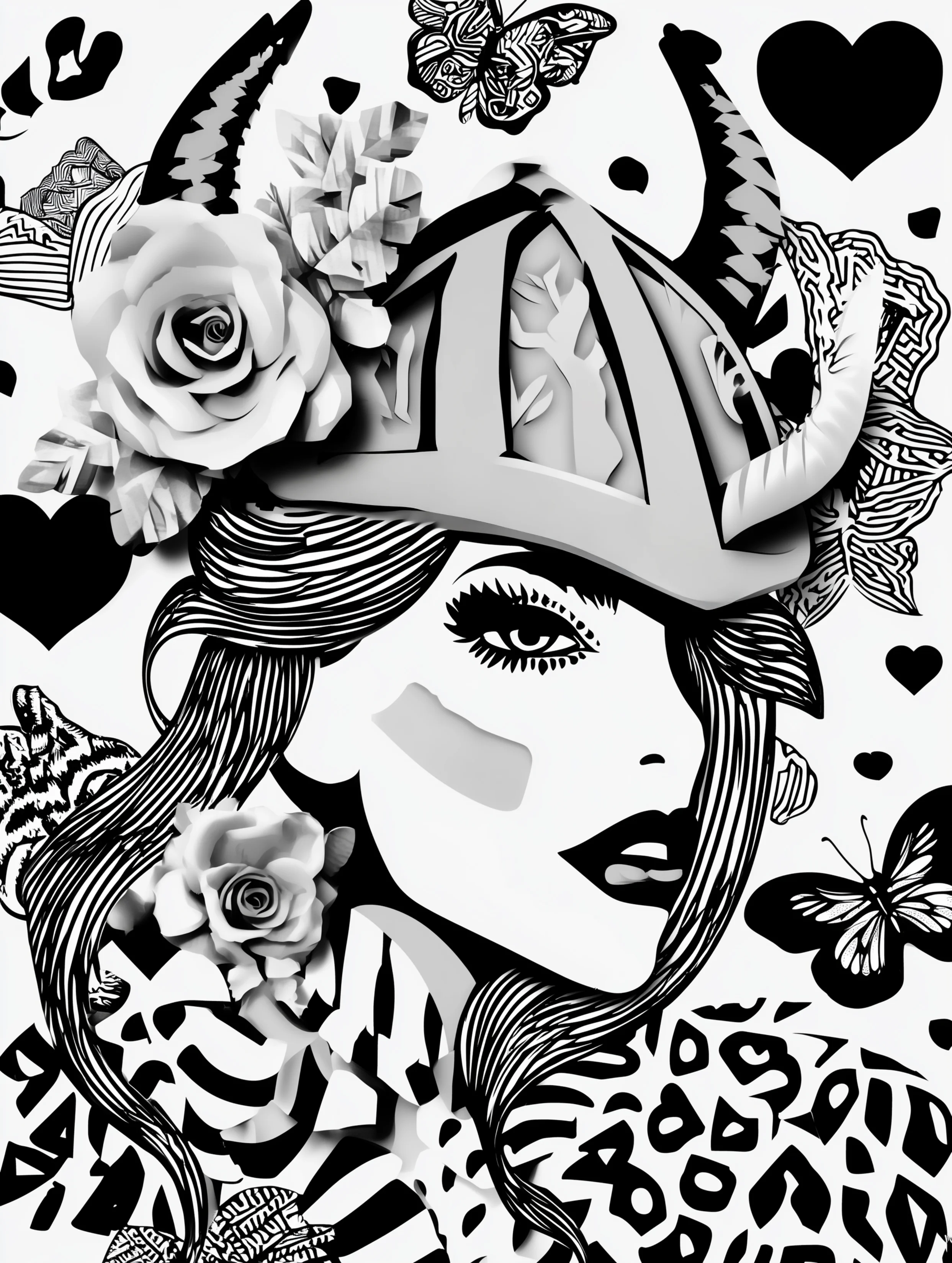 Free printable viking coloring page for adults featuring a beautiful viking woman